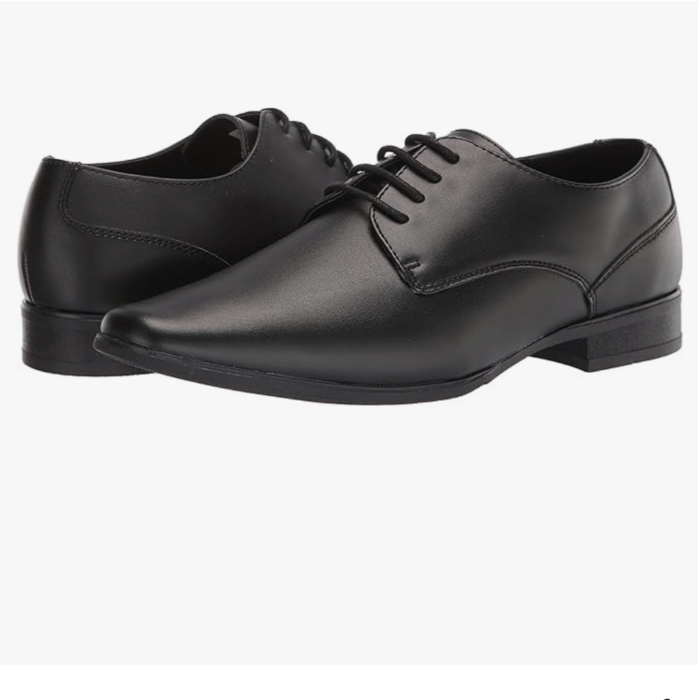 Size 11.5 Calvin Klein Brodie  2 Classic Black Men's Dress oxford Shoes